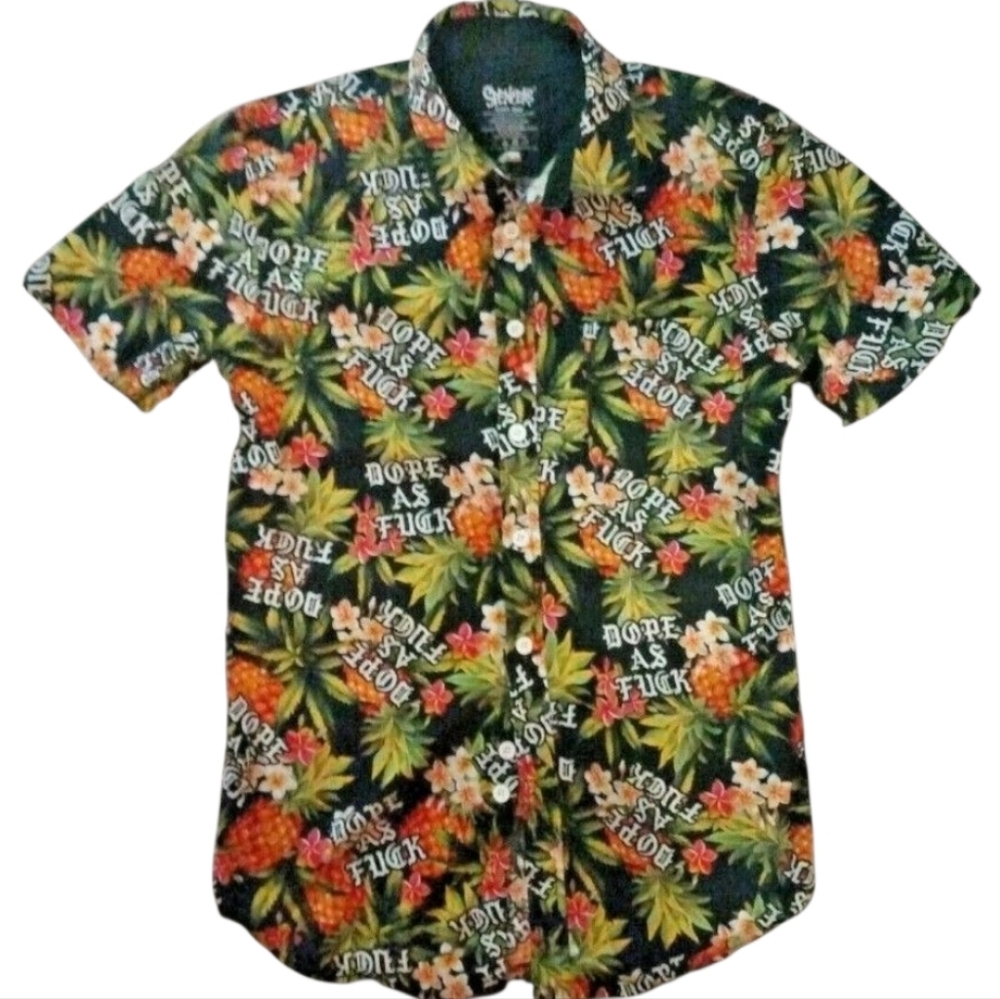 Dope As Fuc* Mens Button Up Shirt